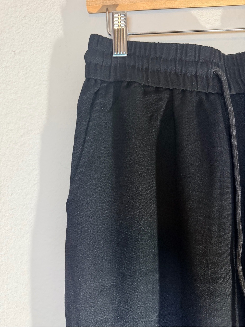 Halara High Waist Drawstring Wide Leg Linen Feel Pants Black xl NWT - Picture 11 of 12